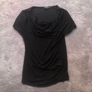 By Design Black Draped Blouse